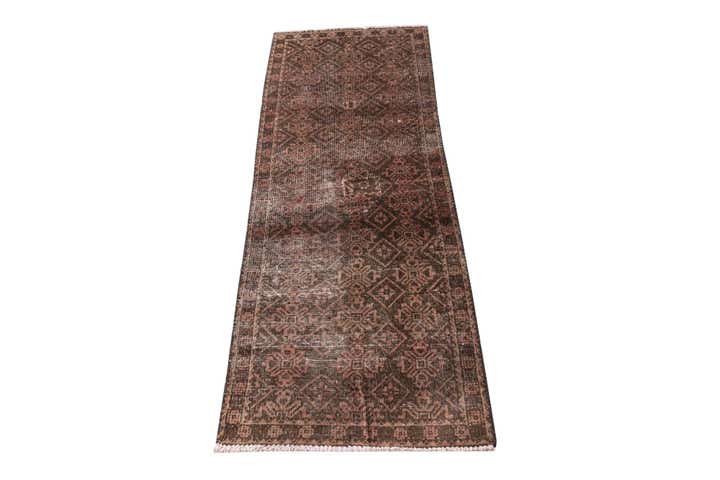 1' 10 x 5' 3 Hand Knotted Ultra Vintage Persian Wool Runner Rug