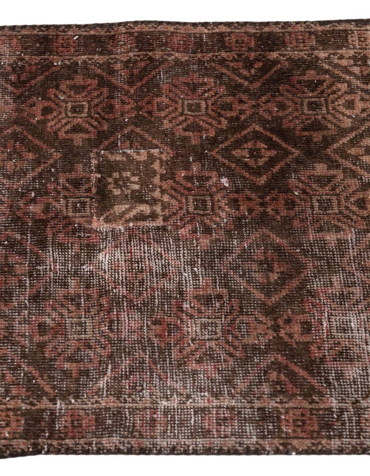 Detail image of 1' 10 x 5' 3  Hand Knotted Ultra Vintage Persian Wool Runner Rug