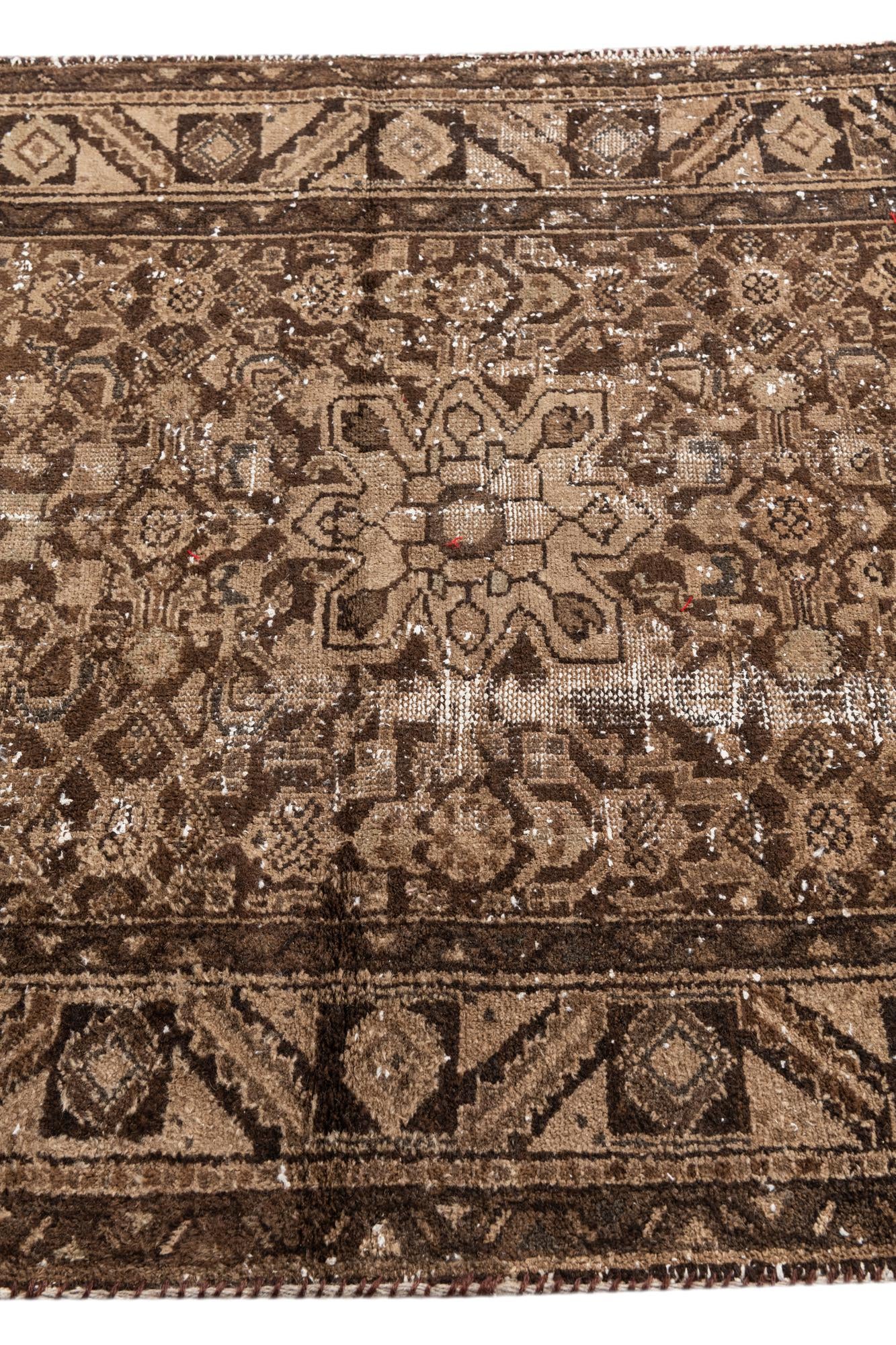 3' 6 x 10' 1 Hand Knotted Ultra Vintage Persian Wool Runner Rug