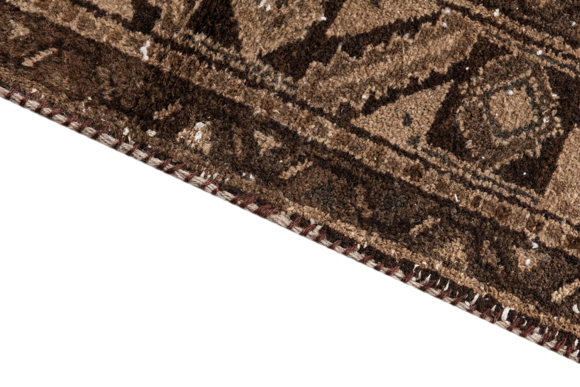3' 6 x 10' 1 Hand Knotted Ultra Vintage Persian Wool Runner Rug