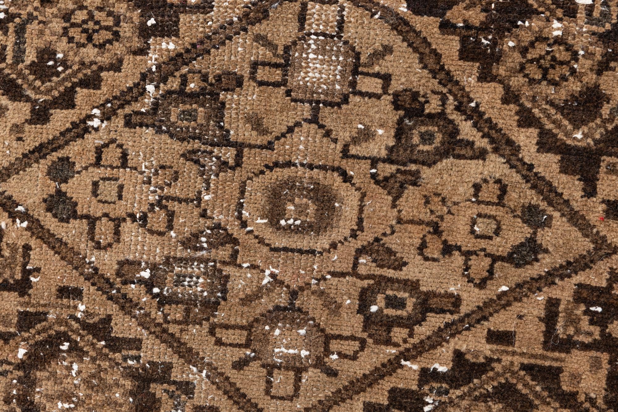 3' 6 x 10' 1 Hand Knotted Ultra Vintage Persian Wool Runner Rug