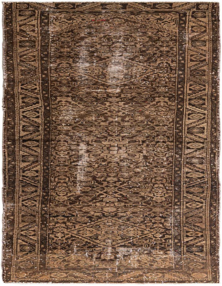 Detail image of 3' 6 x 10' 1 Hand Knotted Ultra Vintage Persian Wool Runner Rug