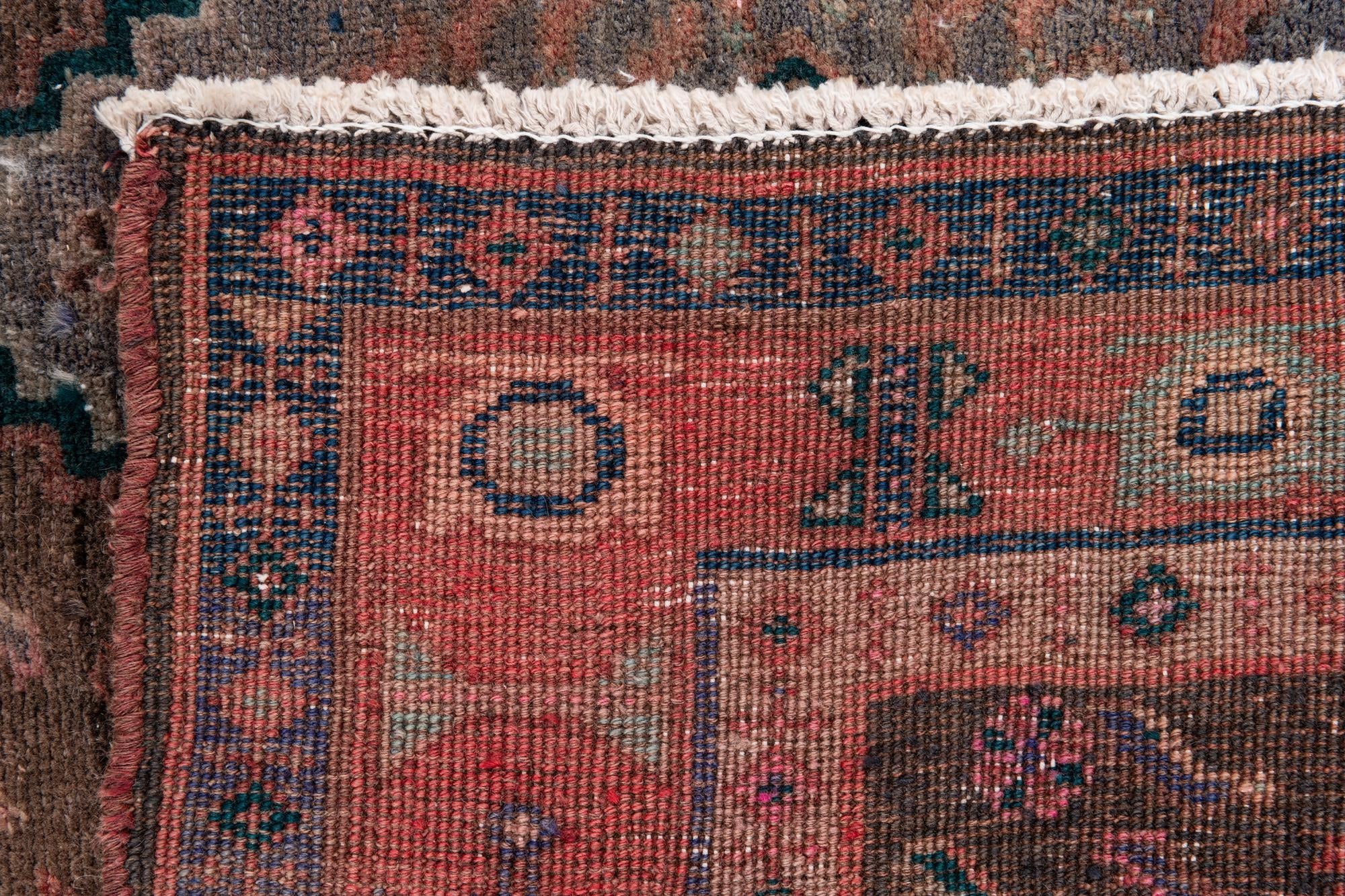4' 2 x 10' 10 Hand Knotted Ultra Vintage Persian Wool Runner Rug