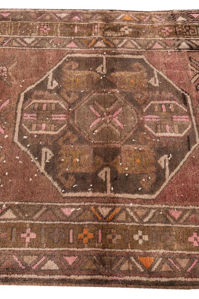 3' 9 x 12' 8 Hand Knotted Ultra Vintage Persian Wool Runner Rug