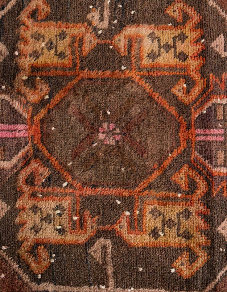 Detail image of 3' 9 x 12' 8  Hand Knotted Ultra Vintage Persian Wool Runner Rug