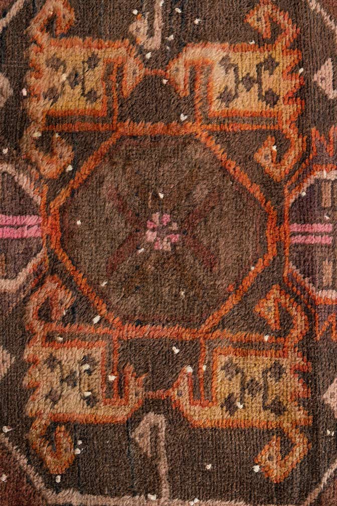 3' 9 x 12' 8 Hand Knotted Ultra Vintage Persian Wool Runner Rug
