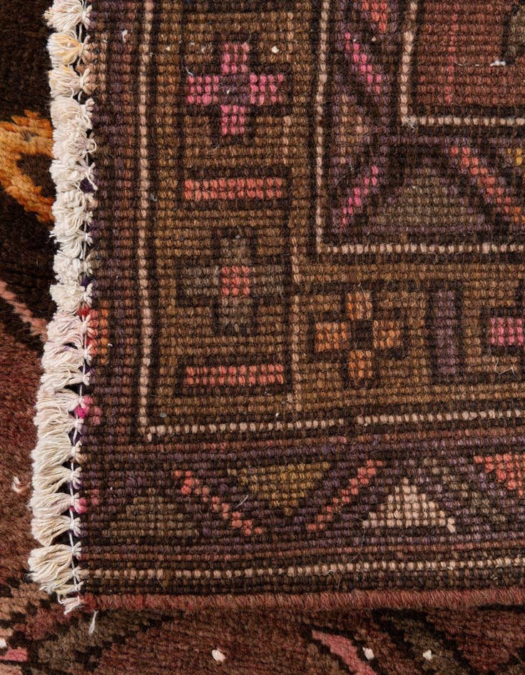 Detail image of 3' 9 x 12' 8  Hand Knotted Ultra Vintage Persian Wool Runner Rug