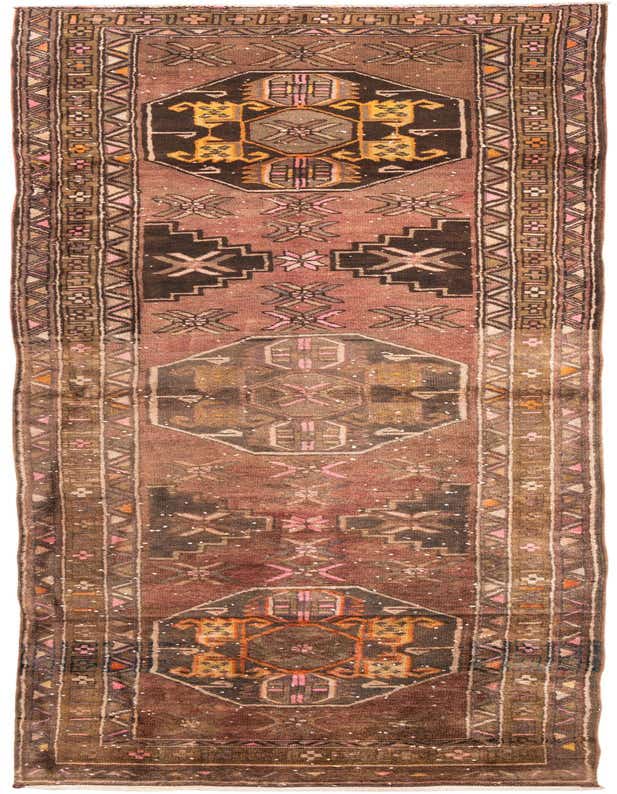 Primary image 3' 9 x 12' 8  Hand Knotted Ultra Vintage Persian Wool Runner Rug