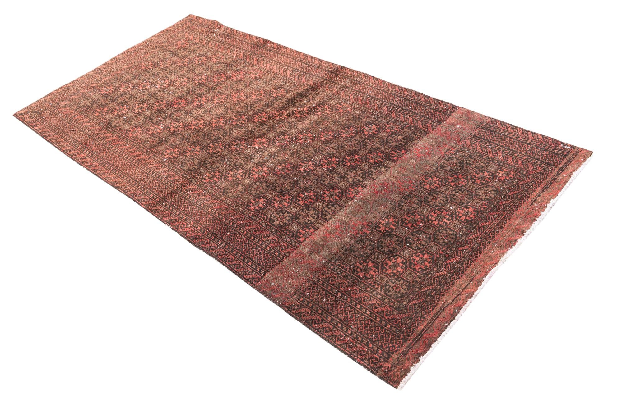 3' 3 x 6' 3 Hand Knotted Ultra Vintage Persian Wool Runner Rug