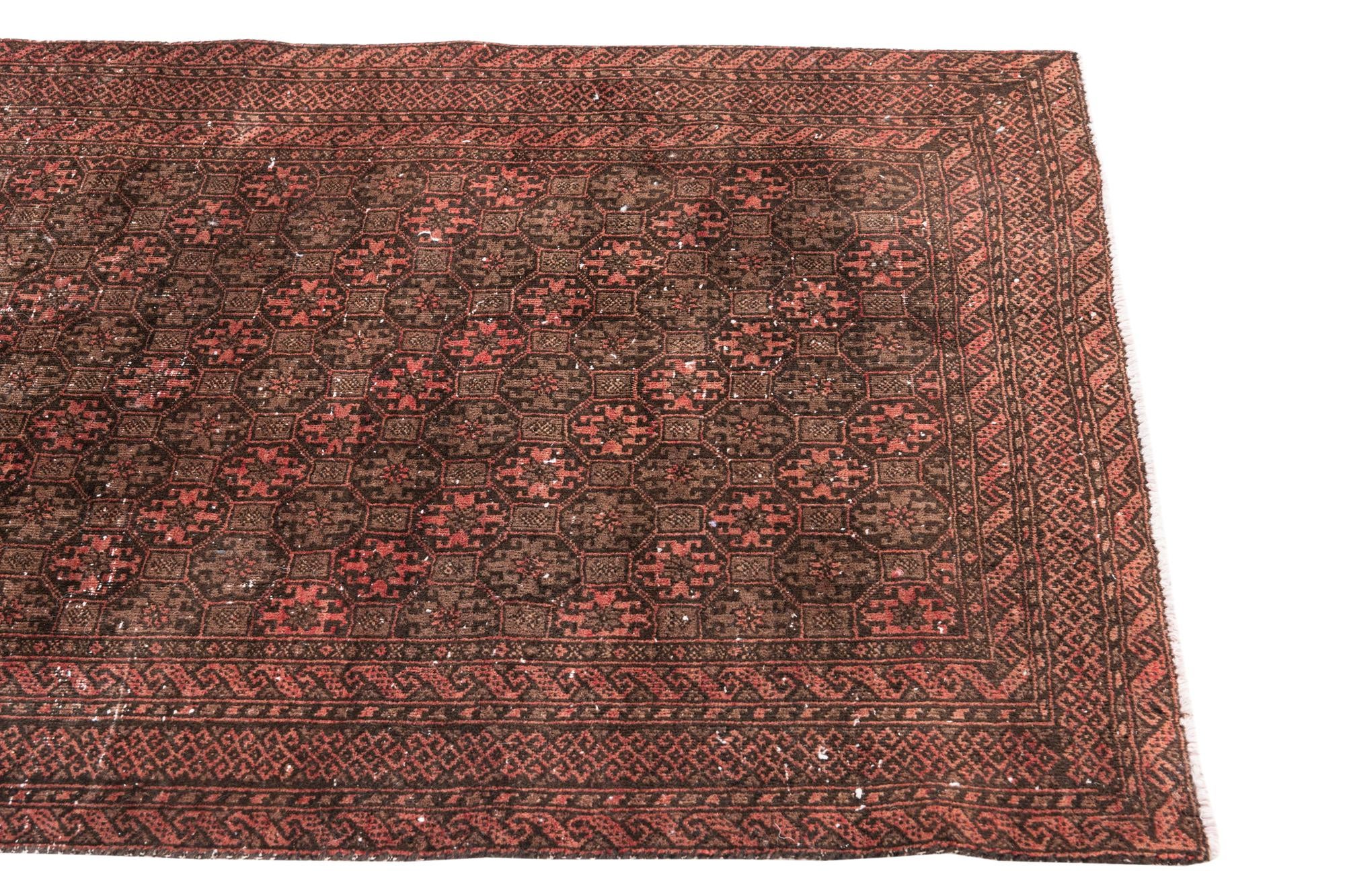 3' 3 x 6' 3 Hand Knotted Ultra Vintage Persian Wool Runner Rug