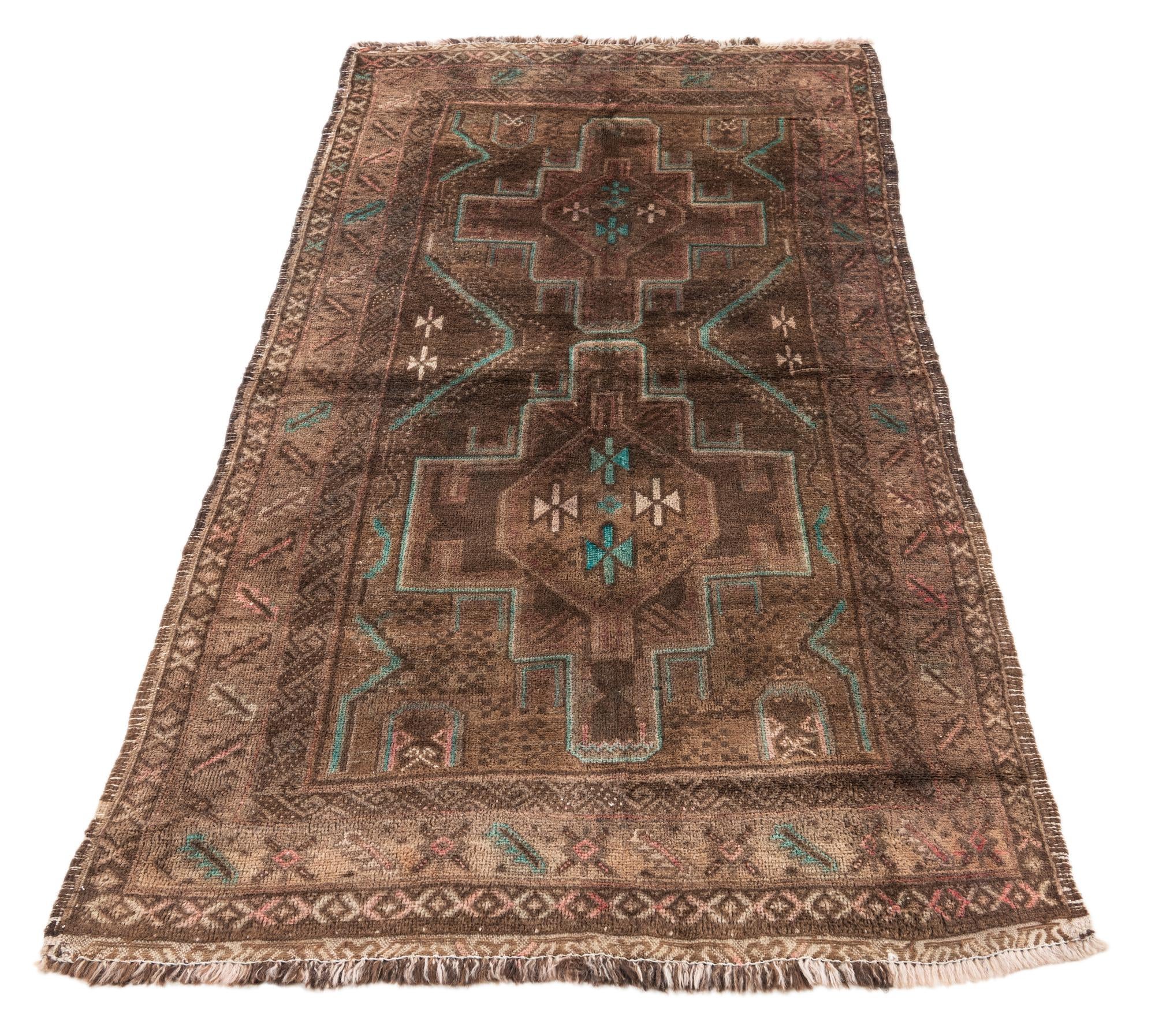 3' 1 x 6' Hand Knotted Ultra Vintage Persian Wool Runner Rug