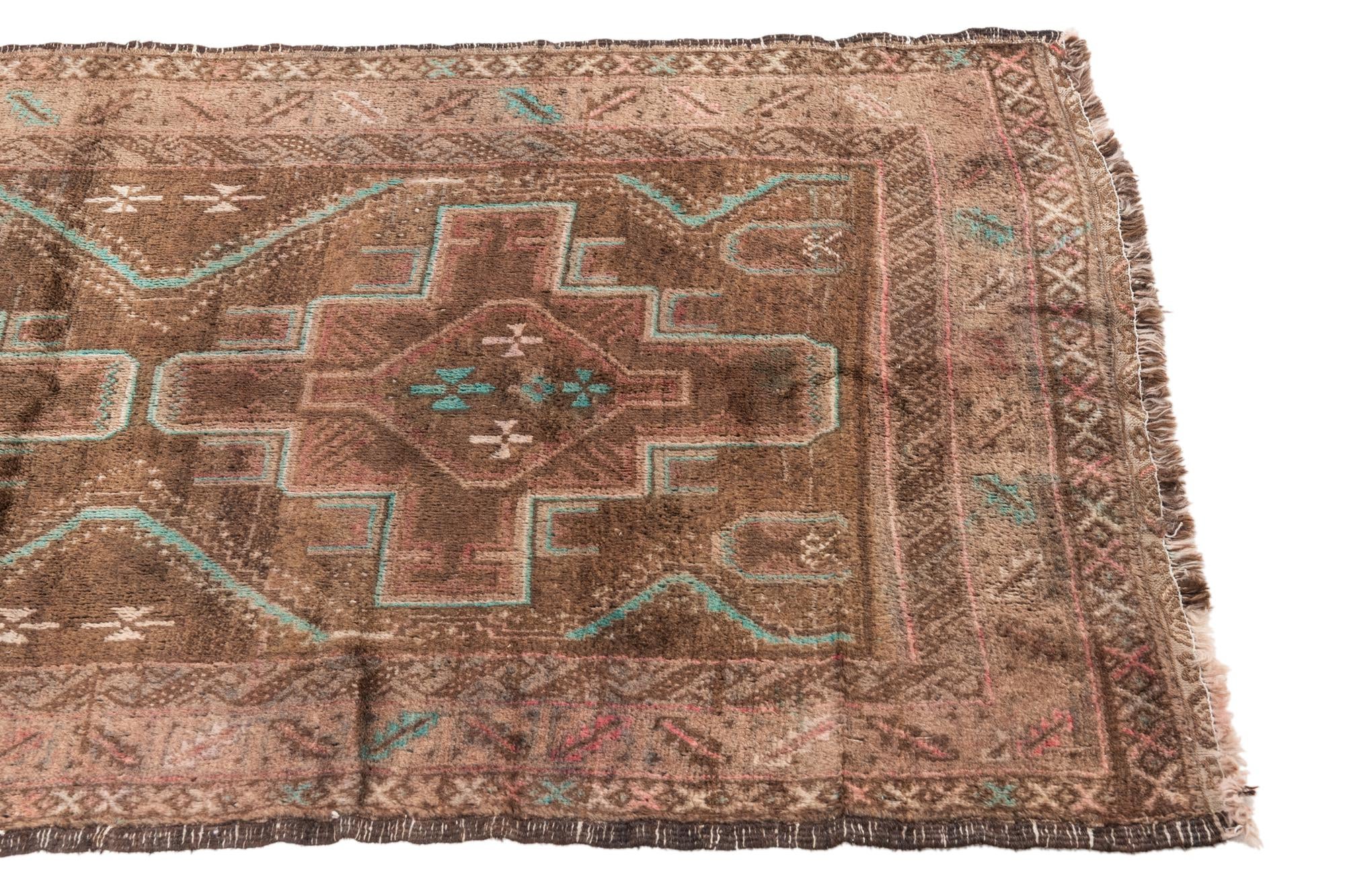 3' 1 x 6' Hand Knotted Ultra Vintage Persian Wool Runner Rug