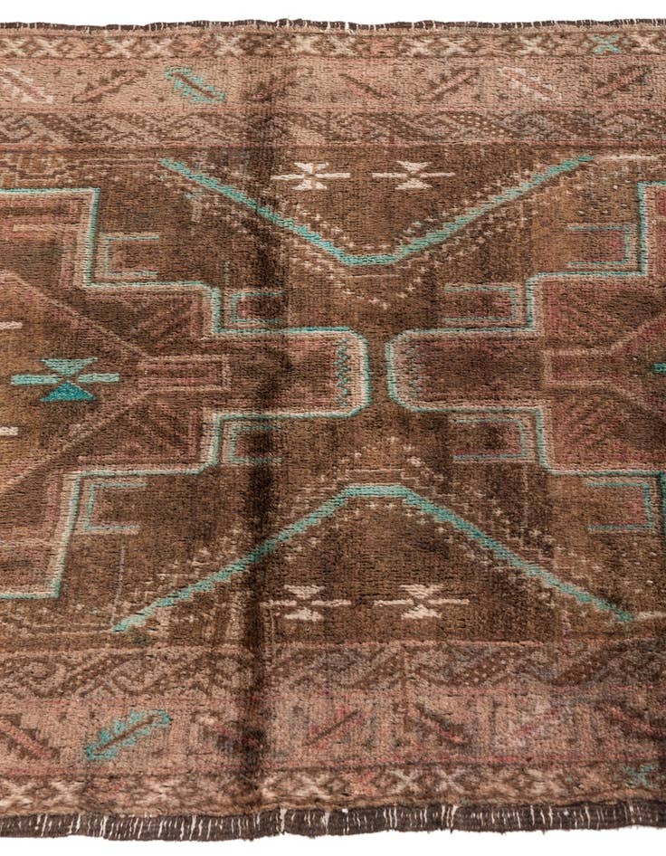 Detail image of 3' 1 x 6'  Hand Knotted Ultra Vintage Persian Wool Runner Rug