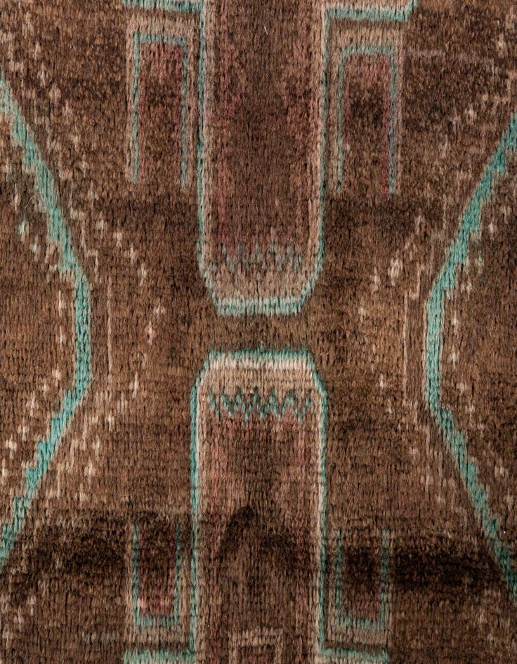 Detail image of 3' 1 x 6'  Hand Knotted Ultra Vintage Persian Wool Runner Rug