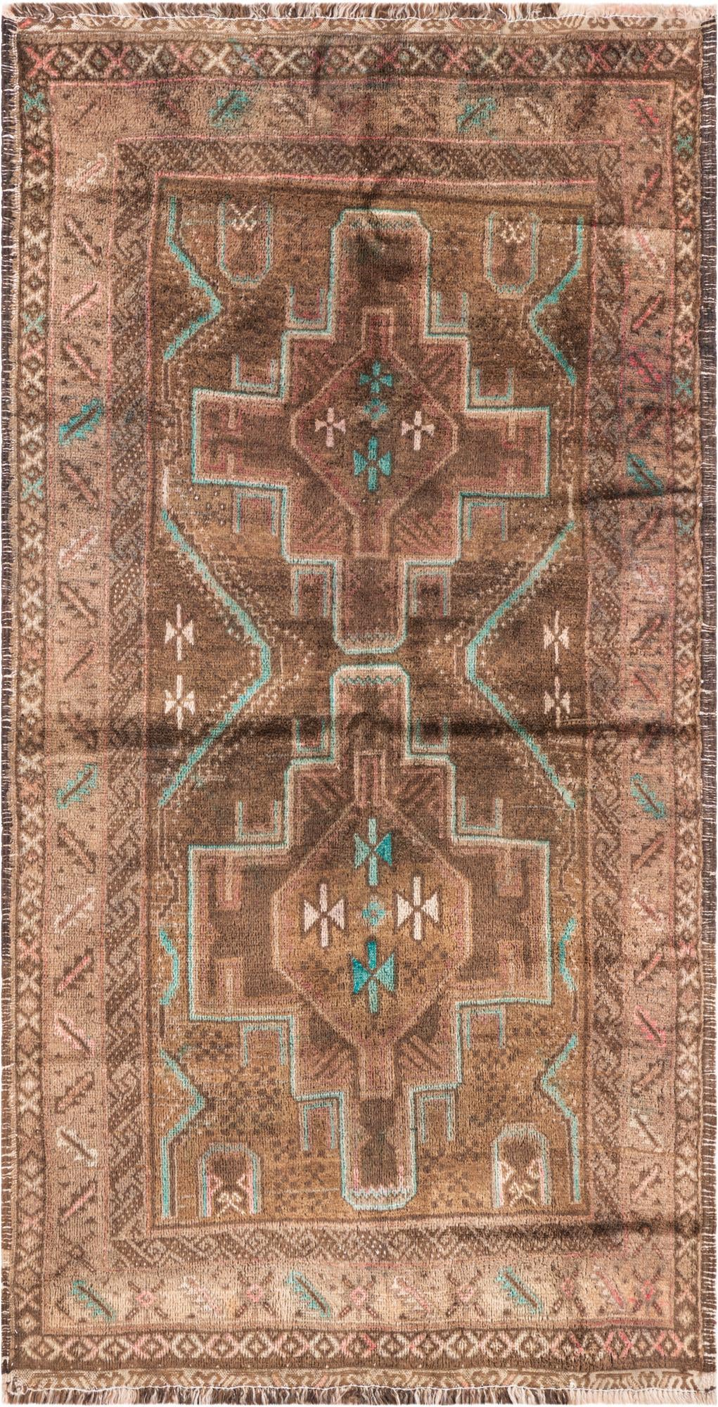 3' 1 x 6' Hand Knotted Ultra Vintage Persian Wool Runner Rug