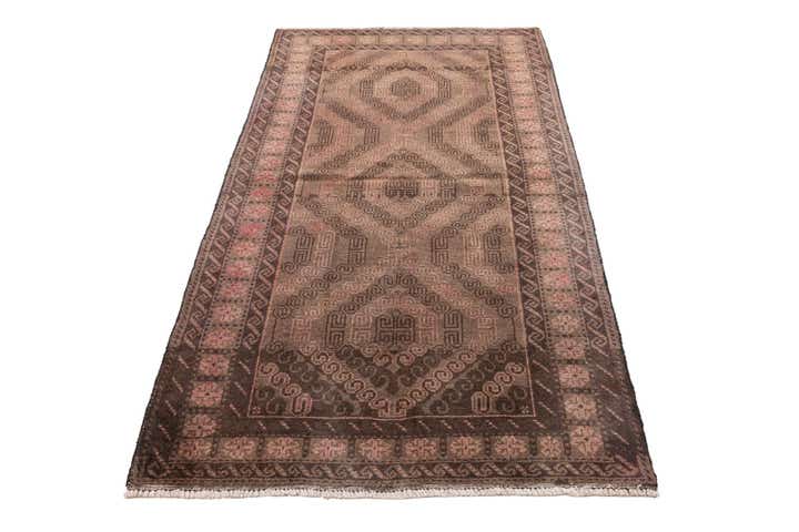 3' 9 x 6' 8 Hand Knotted Ultra Vintage Persian Wool Runner Rug