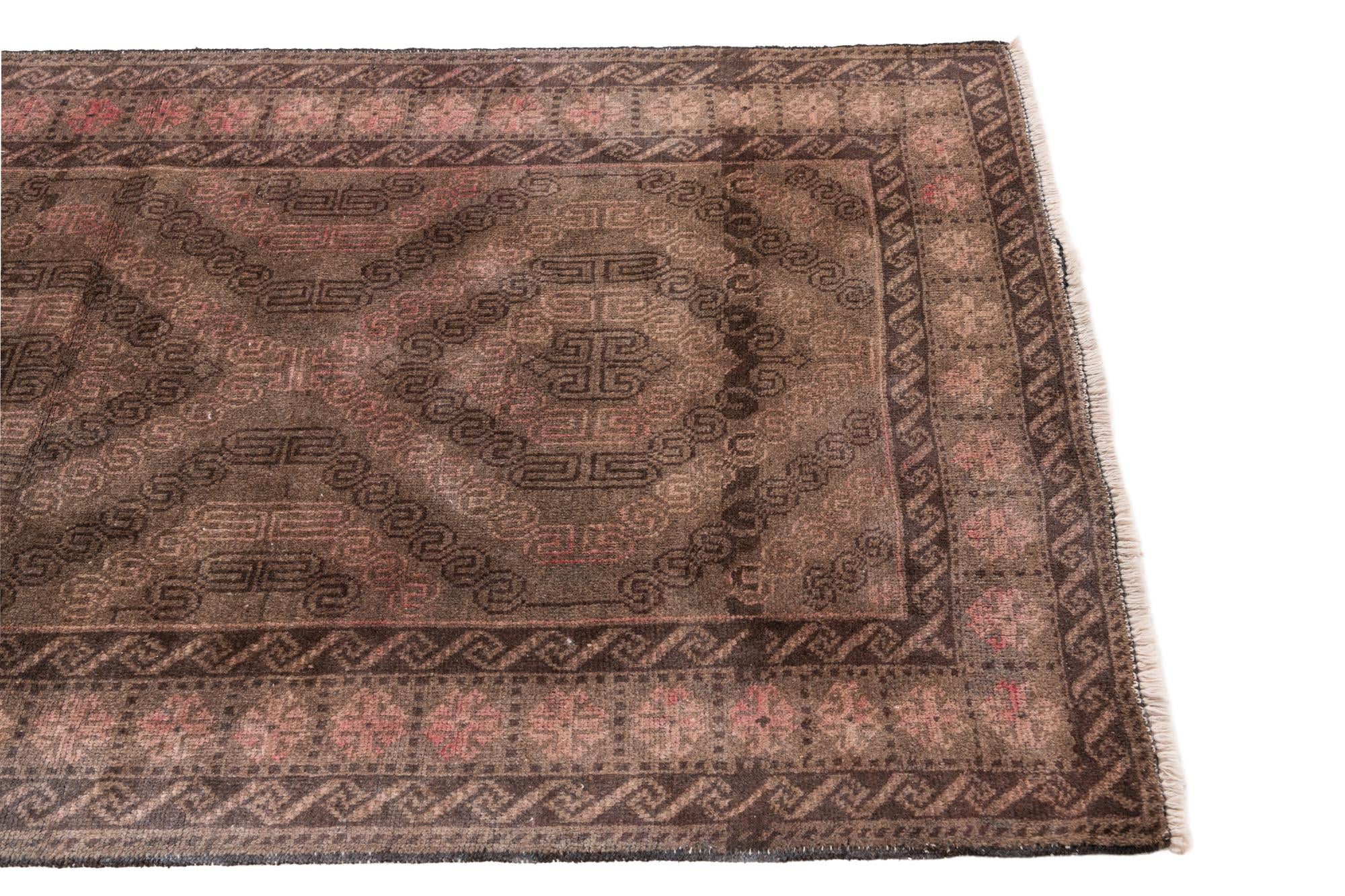 3' 9 x 6' 8 Hand Knotted Ultra Vintage Persian Wool Runner Rug