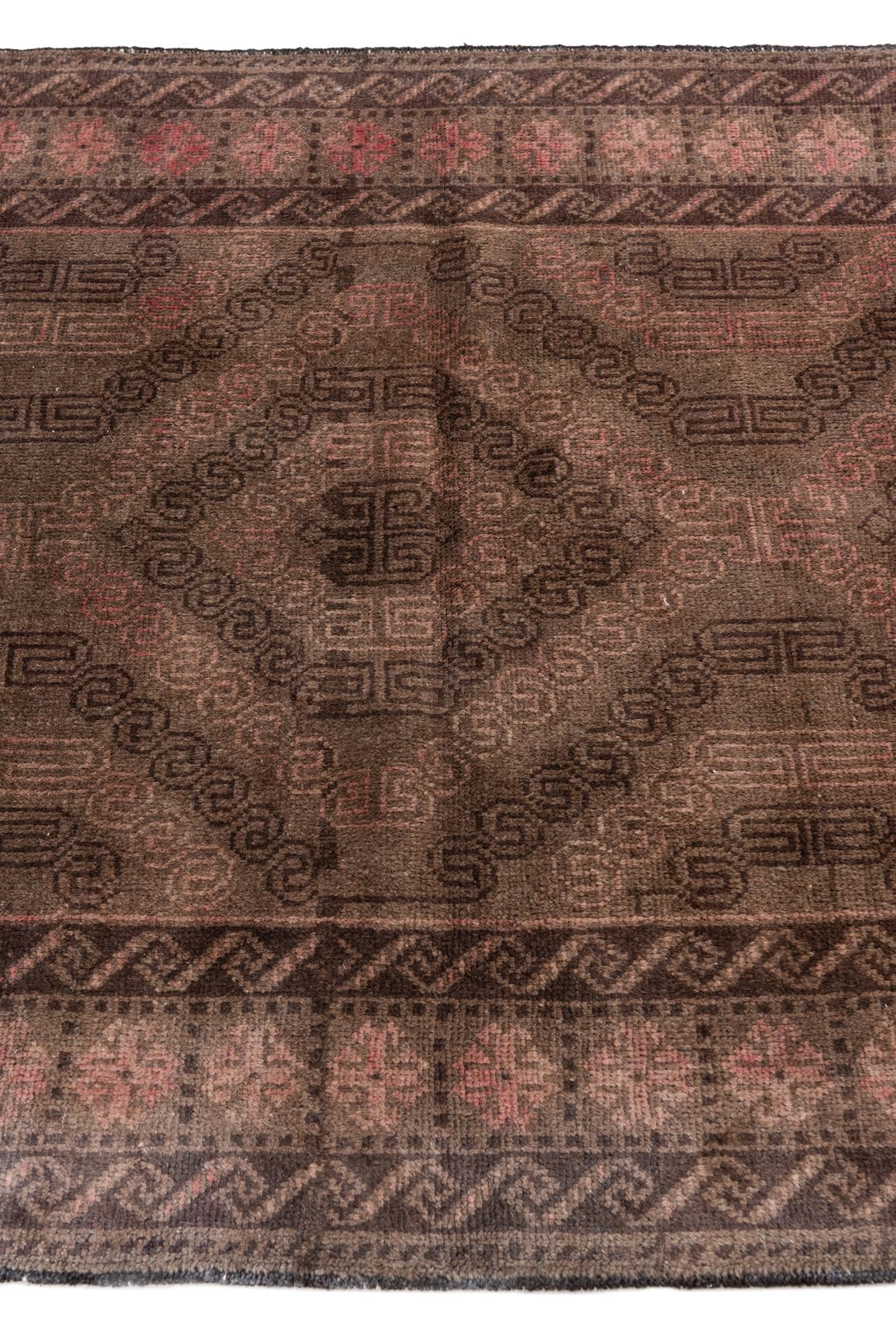 3' 9 x 6' 8 Hand Knotted Ultra Vintage Persian Wool Runner Rug