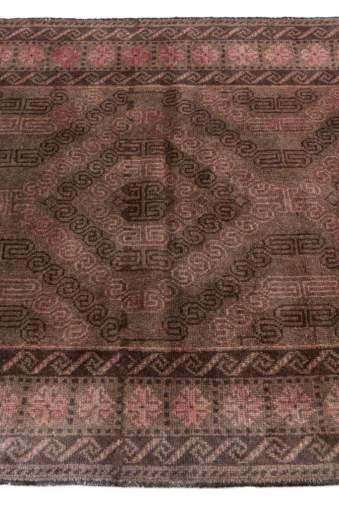 3' 9 x 6' 8 Hand Knotted Ultra Vintage Persian Wool Runner Rug