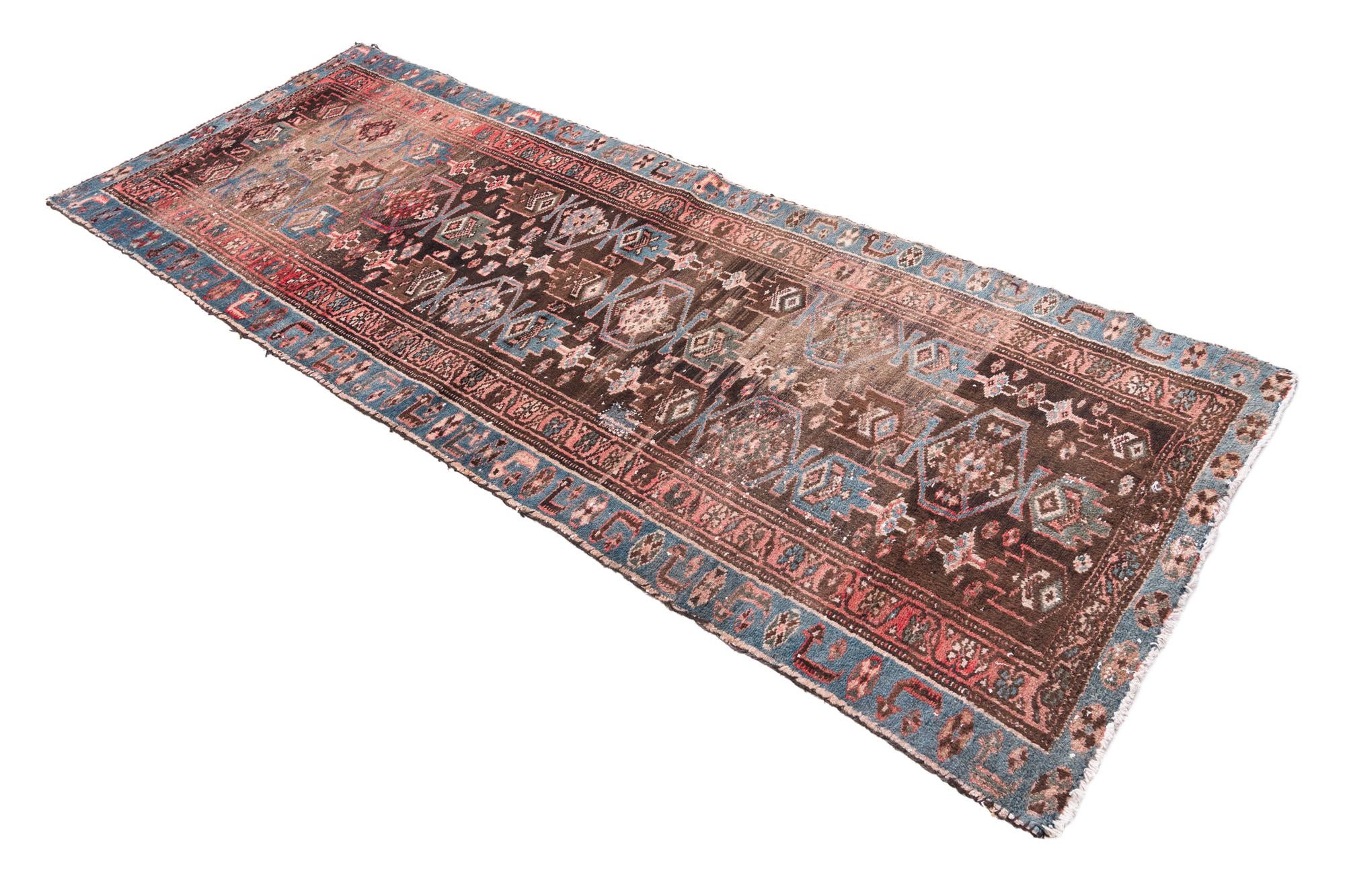 3' 1 x 7' 7 Hand Knotted Ultra Vintage Persian Wool Runner Rug