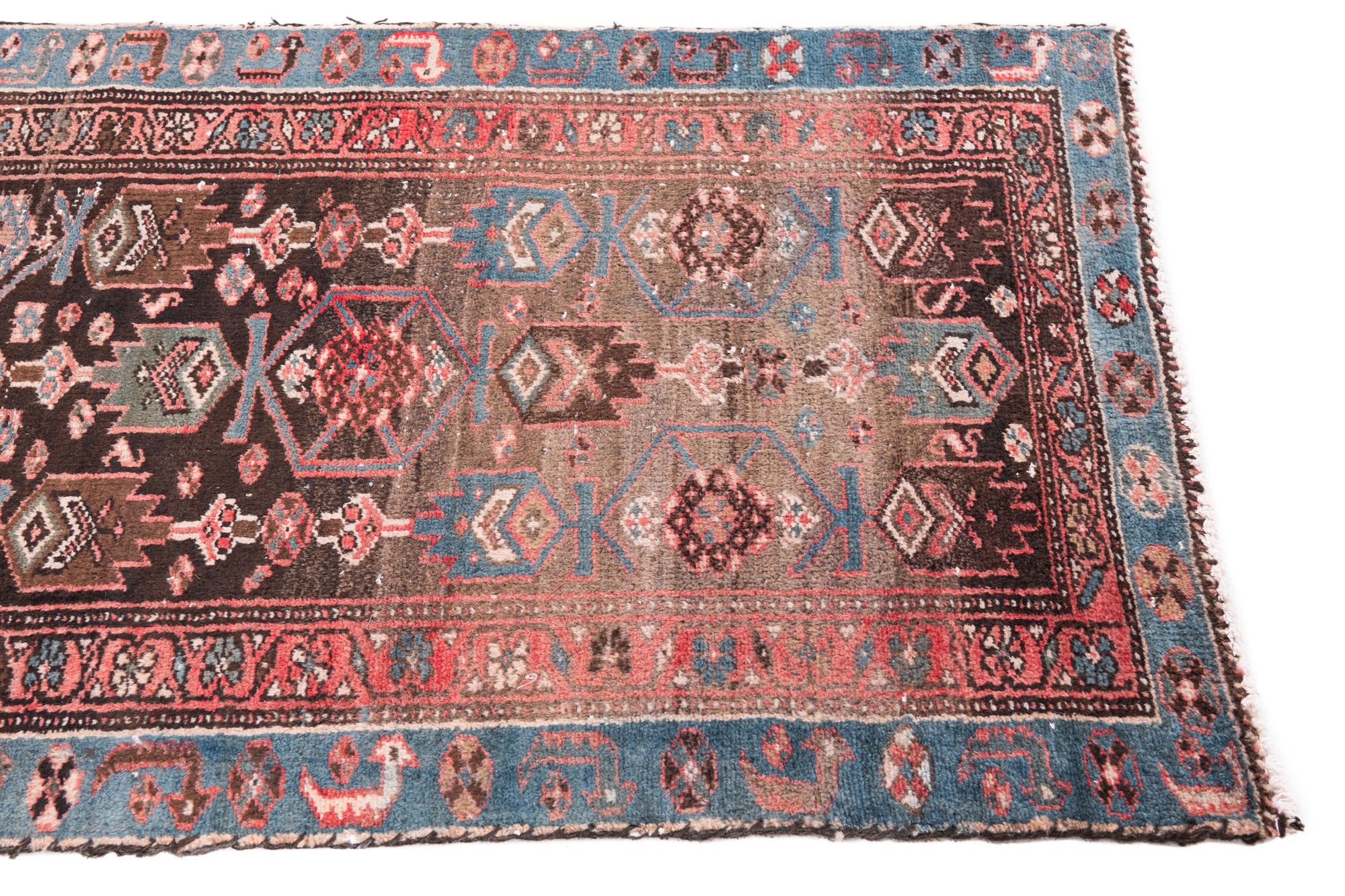 3' 1 x 7' 7 Hand Knotted Ultra Vintage Persian Wool Runner Rug