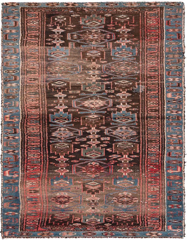 Detail image of 3' 1 x 7' 7 Hand Knotted Ultra Vintage Persian Wool Runner Rug