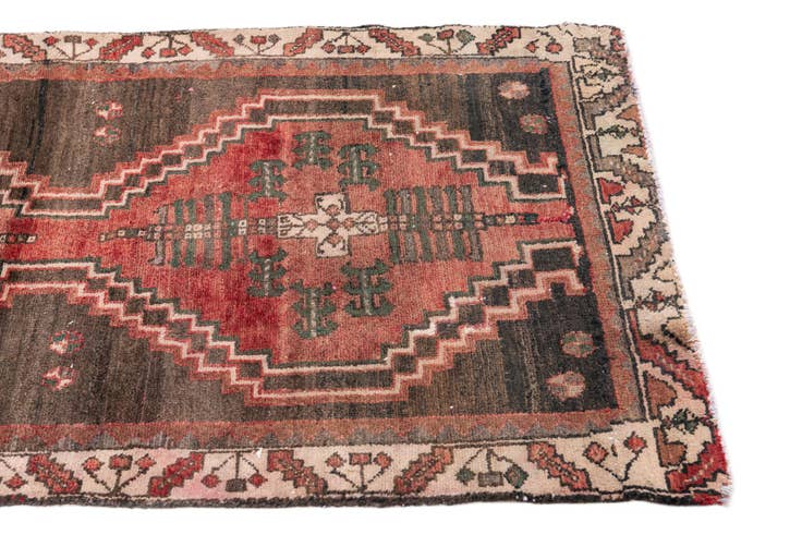 Detail image of 3' x 6' 1 Hand Knotted Ultra Vintage Persian Wool Runner Rug