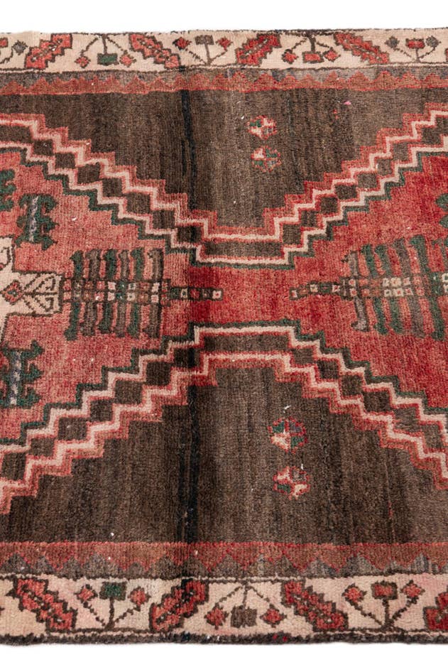 Detail image of 3' x 6' 1 Hand Knotted Ultra Vintage Persian Wool Runner Rug