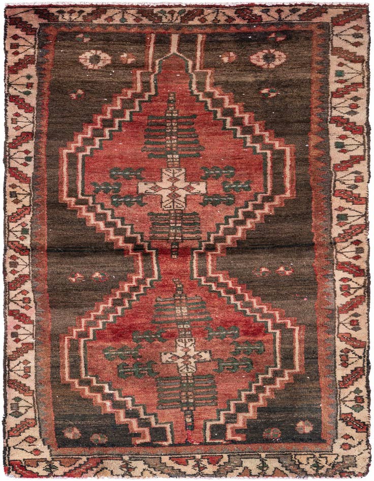 Detail image of 3' x 6' 1 Hand Knotted Ultra Vintage Persian Wool Runner Rug