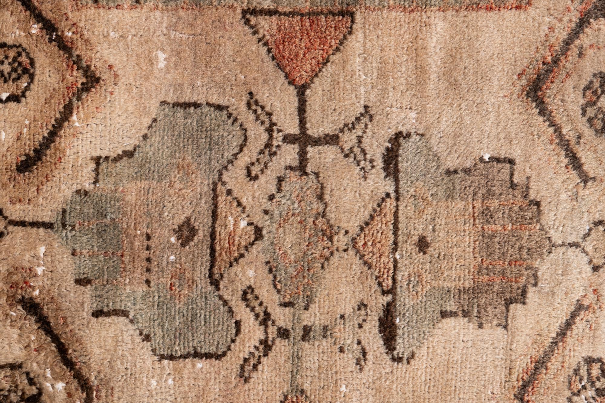 3' 8 x 9' 2 Hand Knotted Ultra Vintage Persian Wool Runner Rug