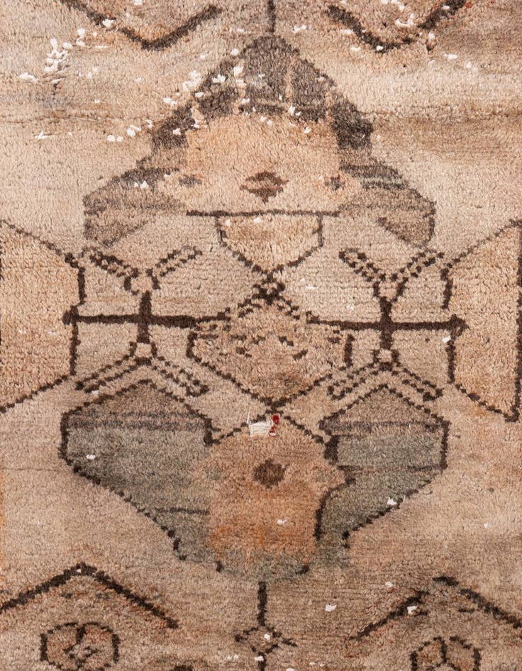 Detail image of 3' 8 x 9' 2  Hand Knotted Ultra Vintage Persian Wool Runner Rug