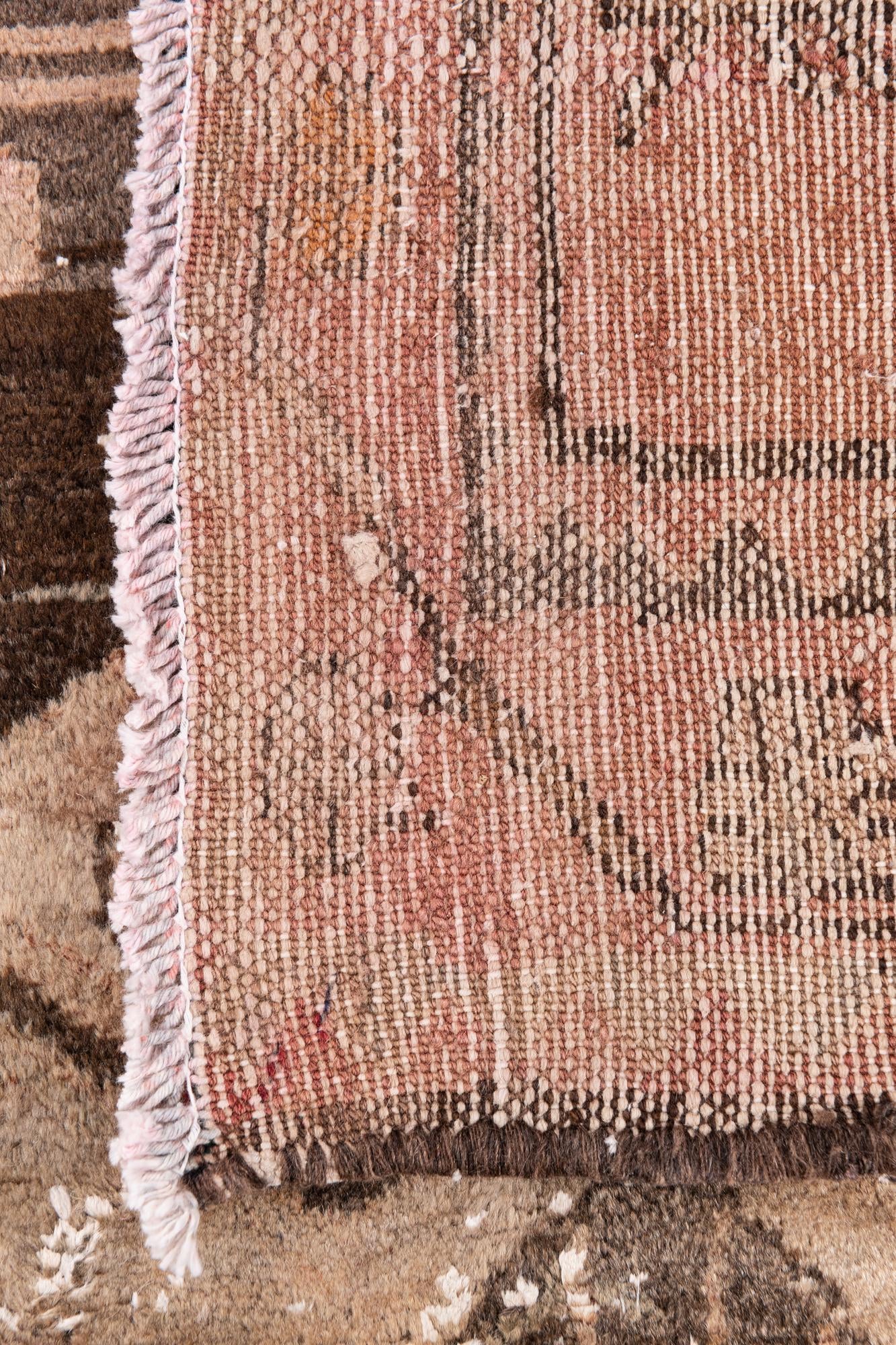 3' 8 x 9' 2 Hand Knotted Ultra Vintage Persian Wool Runner Rug