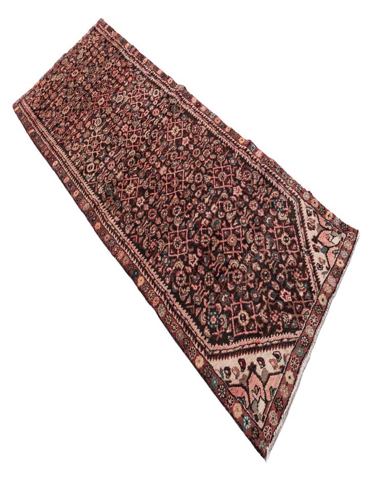 Detail image of 3' 1 x 9' Hand Knotted Ultra Vintage Persian Wool Runner Rug