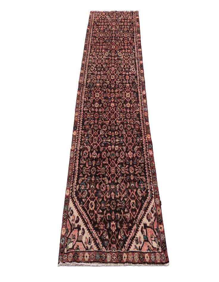 Detail image of 3' 1 x 9' Hand Knotted Ultra Vintage Persian Wool Runner Rug