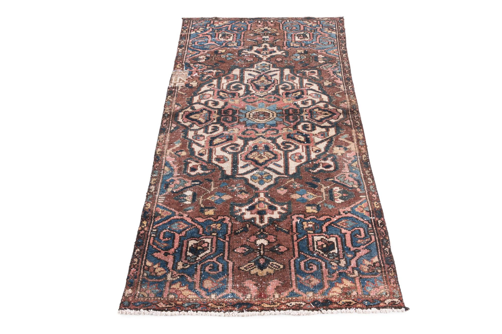 3' x 6' Hand Knotted Ultra Vintage Persian Wool Runner Rug