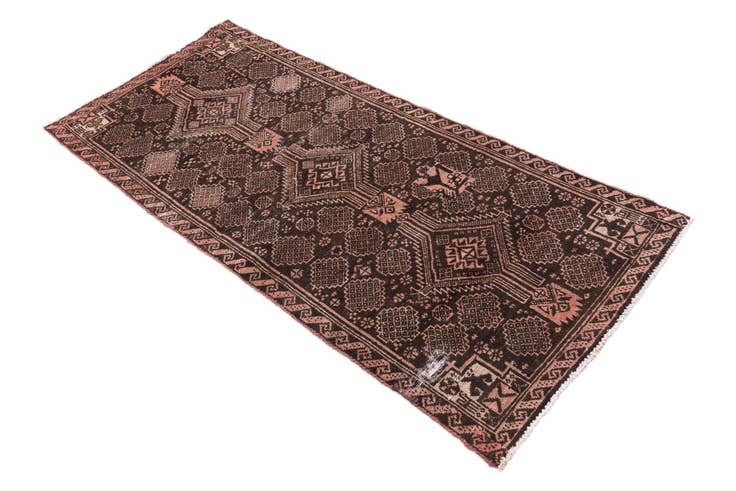 Detail image of 2' 6 x 5' 5 Hand Knotted Ultra Vintage Persian Wool Runner Rug