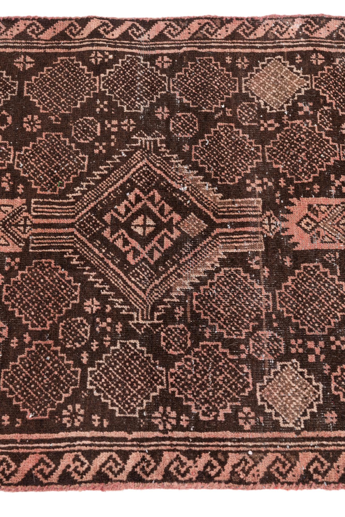 2' 6 x 5' 5 Hand Knotted Ultra Vintage Persian Wool Runner Rug