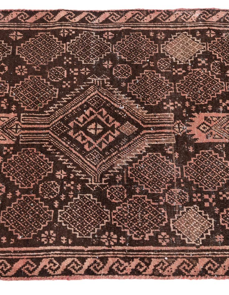 Detail image of 2' 6 x 5' 5  Hand Knotted Ultra Vintage Persian Wool Runner Rug