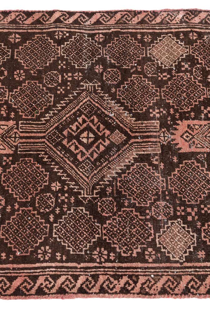 2' 6 x 5' 5 Hand Knotted Ultra Vintage Persian Wool Runner Rug