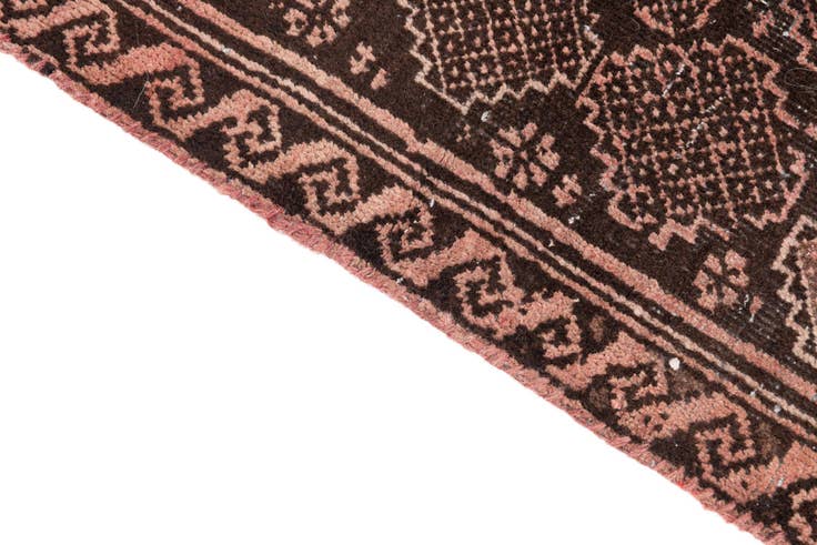 Detail image of 2' 6 x 5' 5 Hand Knotted Ultra Vintage Persian Wool Runner Rug