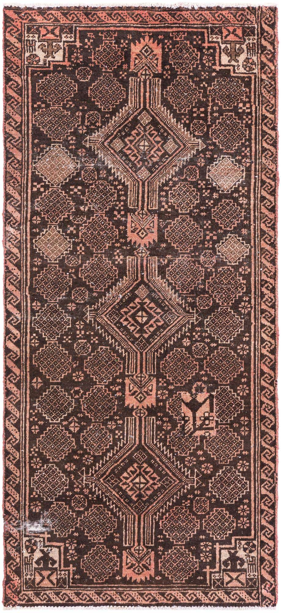 2' 6 x 5' 5 Hand Knotted Ultra Vintage Persian Wool Runner Rug
