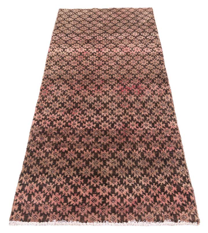 2' 7 x 5' 9 Hand Knotted Ultra Vintage Persian Wool Runner Rug