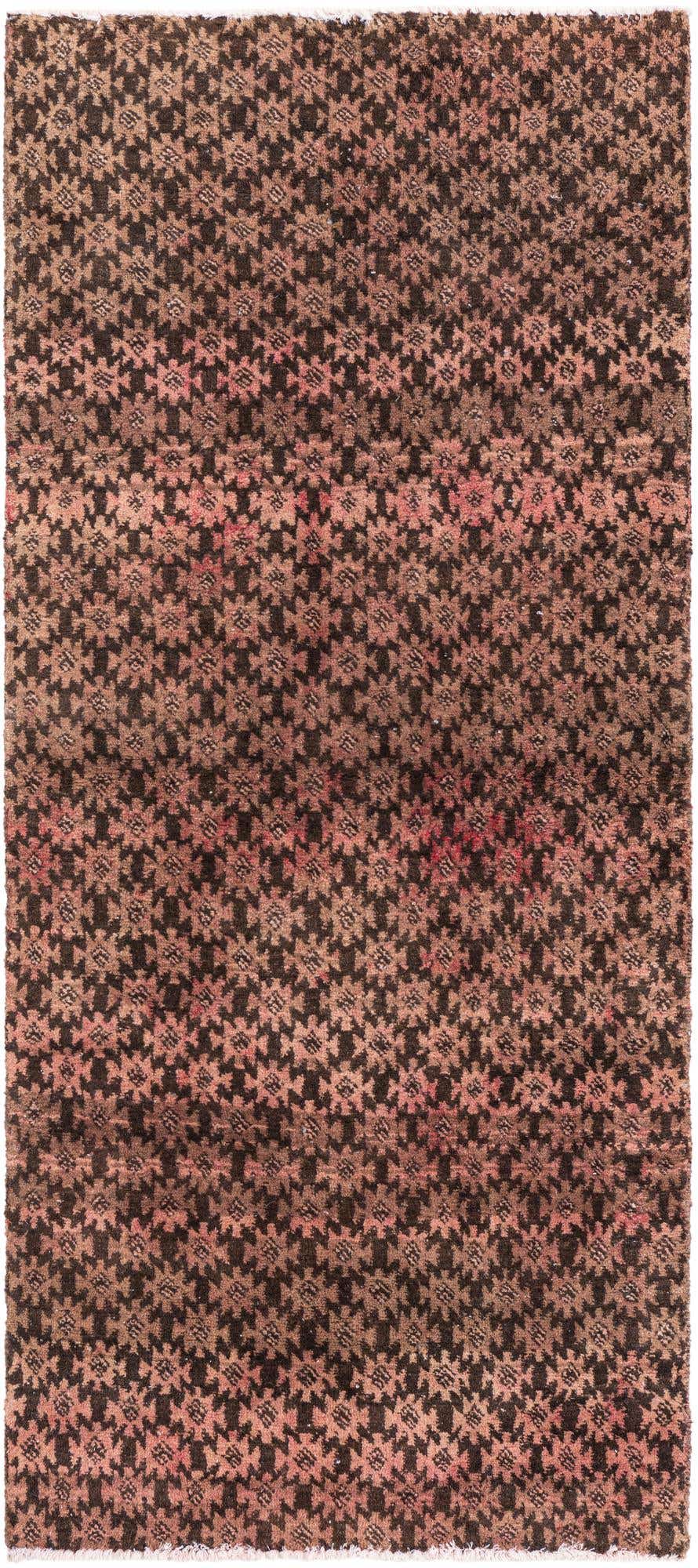 2' 7 x 5' 9 Hand Knotted Ultra Vintage Persian Wool Runner Rug