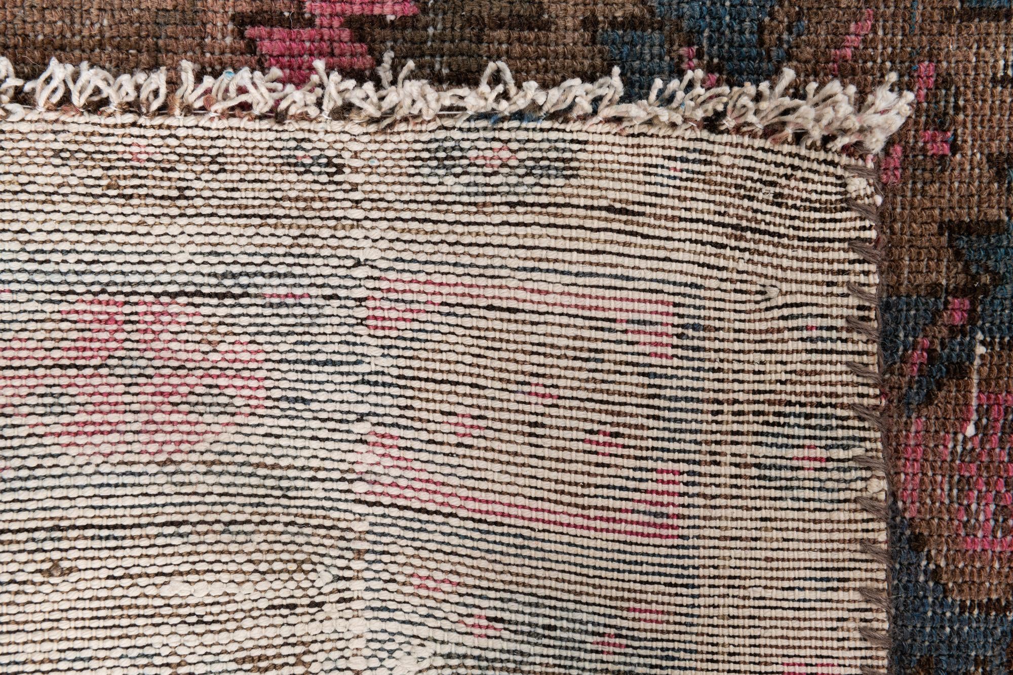 3' 7 x 8' 6 Hand Knotted Ultra Vintage Persian Wool Runner Rug