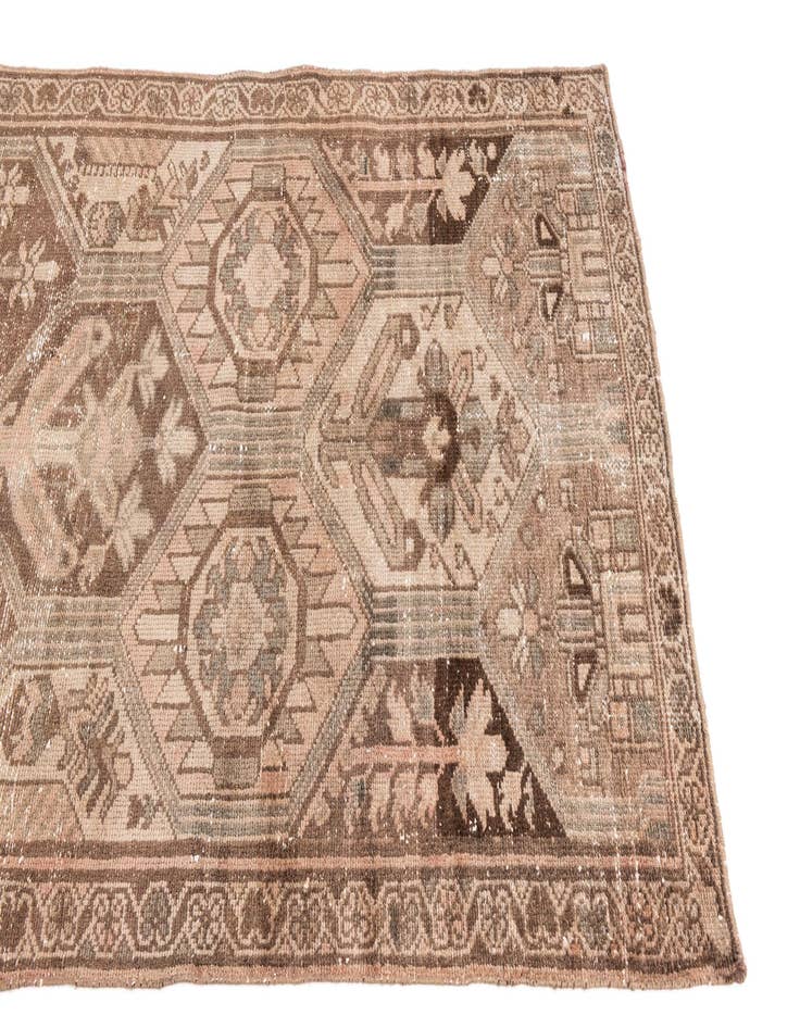 Detail image of 3' 7 x 9' 5  Hand Knotted Ultra Vintage Persian Wool Runner Rug