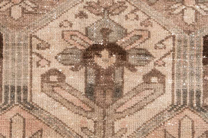 3' 7 x 9' 5 Hand Knotted Ultra Vintage Persian Wool Runner Rug