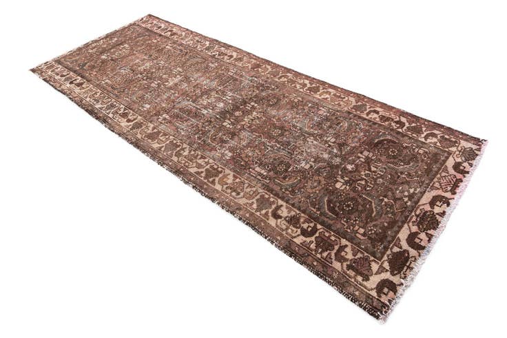 Detail image of 3' 6 x 9' 1 Hand Knotted Ultra Vintage Persian Wool Runner Rug