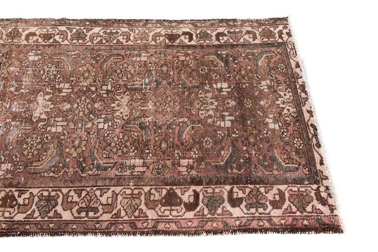 Detail image of 3' 6 x 9' 1 Hand Knotted Ultra Vintage Persian Wool Runner Rug