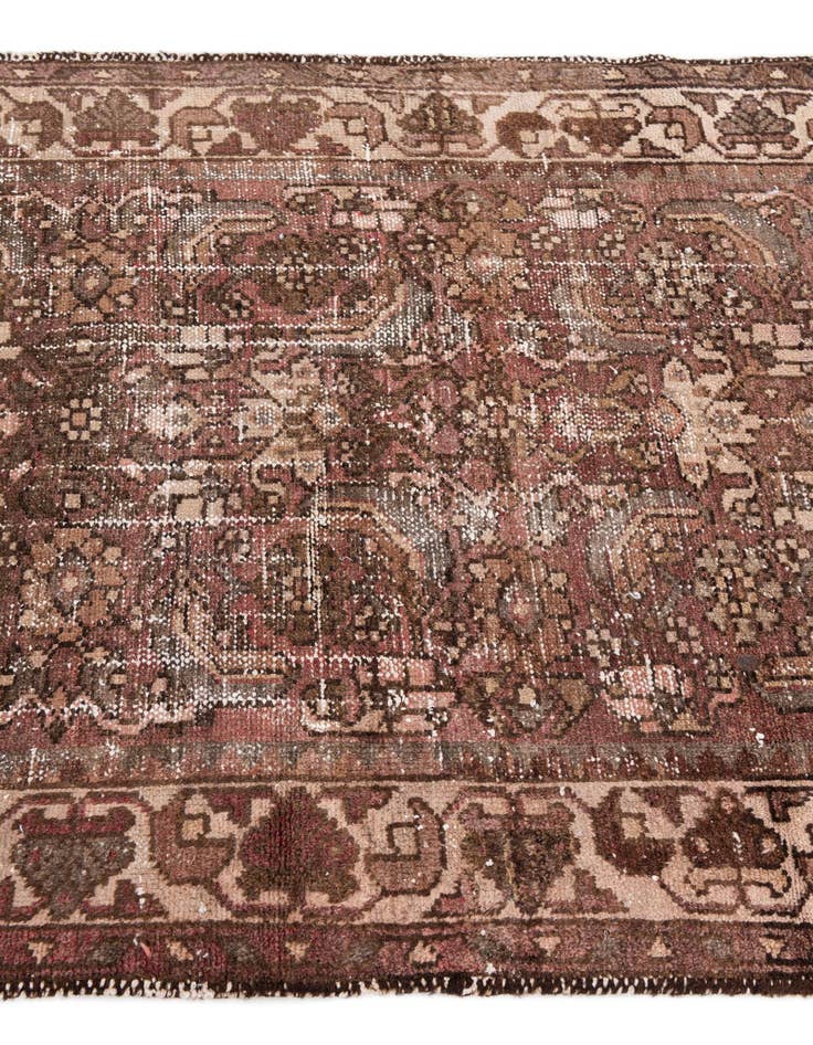 Detail image of 3' 6 x 9' 1  Hand Knotted Ultra Vintage Persian Wool Runner Rug