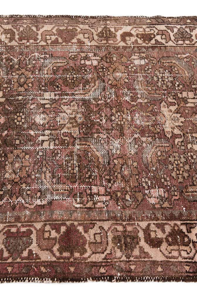 3' 6 x 9' 1 Hand Knotted Ultra Vintage Persian Wool Runner Rug